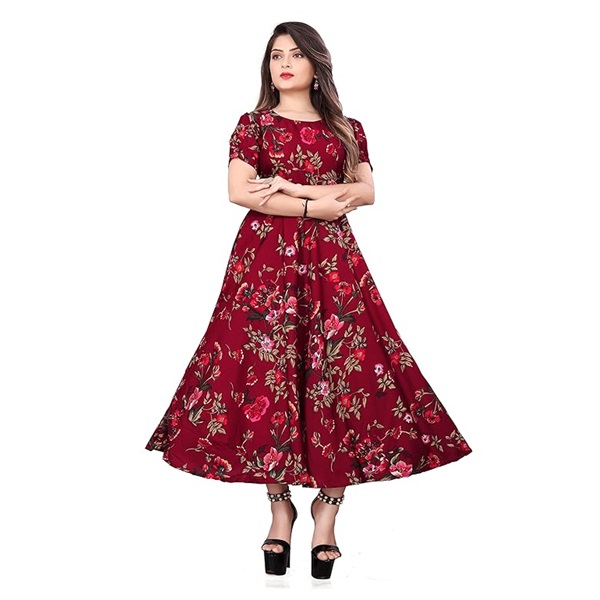 QENA Women a line Maxi Dr