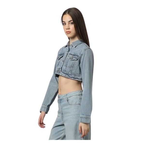Cut & Sew Paneled Cropped